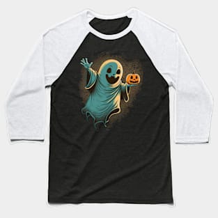 Happy Halloween Ghost Baseball T-Shirt